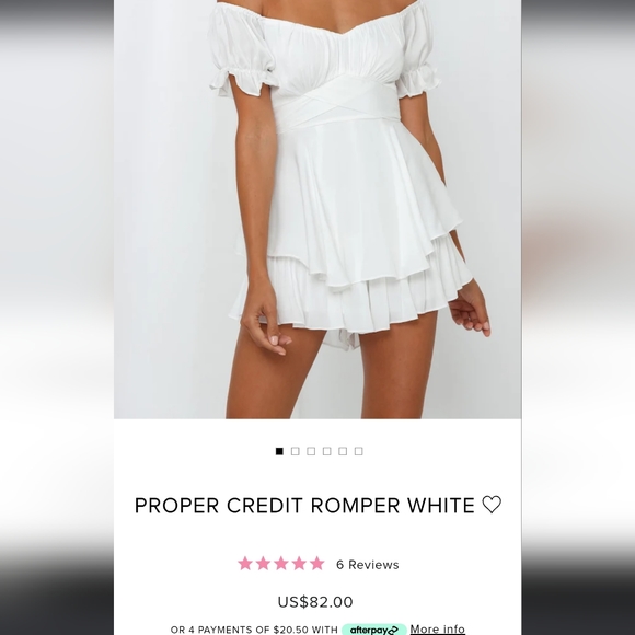 PROPER CREDIT ROMPER WHITE - Picture 8 of 9